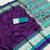Purple soft and smooth silk blend saree in patola style with detailed zari work