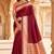 Maroon soft and smooth silk blend saree in patola style with detailed zari work