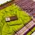 Parrot green soft and smooth silk blend saree in patola style with detailed zari work