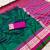 Green soft and smooth silk blend saree in patola style with detailed zari work