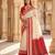 White soft and smooth silk blend saree in patola style with detailed zari work
