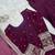 Wine fendy silk blend farshi suit set