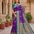 Purple   faux banarasi silk saree with paithani rich weaved pallu and blouse