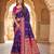 Royal blue  faux banarasi silk saree with paithani rich weaved pallu and blouse