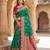 Sea green  faux banarasi silk saree with paithani rich weaved pallu and blouse