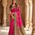Pink  faux banarasi silk saree with paithani rich weaved pallu and blouse