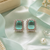 Rose Gold Finish Mint Aura Halo Studs