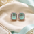 Rose Gold Finish Mint Aura Halo Studs