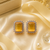 Rose gold finish golden sunshine halo studs