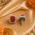 Rhodium finish rustic sunset studs