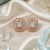 Rose gold finish mint elegance octagon earrings