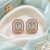 Rose gold finish mint elegance octagon earrings