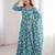 Sky blue printed georgette anarkali kurti