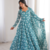 Sky blue printed georgette anarkali kurti