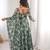 Green printed georgette anarkali kurti