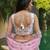 Women's Cream-Pink Organza Zarkan, Multi-Color Thread, Golden Sequin Embroidered Lehenga Choli with Dupatta