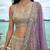 Women's Cream Tissue Beads with zari Embroidered Lehenga Choli with Dupatta