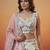 Women's White and Pink Organza Swarovski stones Embroidered Lehenga Choli with Dupatta