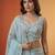 Women's Sky Organza Swarovski stones Embroidered Lehenga Choli with Dupatta