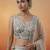Women's Silver Organza Swarovski stones Embroidered Lehenga Choli with Dupatta