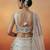 Women's Silver Organza Swarovski stones Embroidered Lehenga Choli with Dupatta