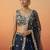 Women's Dark Blue Tissue Beads with Embroidered Lehenga Choli with Dupatta