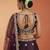 Women's Wine Tissue Beads with Embroidered Lehenga Choli with Dupatta
