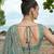 Women's Turquoise Chiffon Beads with Embroidered Lehenga Choli with Dupatta