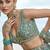 Women's Turquoise Chiffon Beads with Embroidered Lehenga Choli with Dupatta