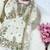 White fendi silk rich embroidery with sequence work dress set for girls kids