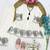 White soft rayon floral thread embroidery pattern work dress set for girls kids