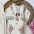 White japan satin rich embroidery with sequence work dress set for girls kids