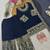 Navy blue faux georgette rich embroidery with sequence work dress set for girls kids