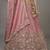 Women's Pink Tissue Beads with Embroidered Lehenga Choli with Dupatta