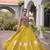 Parrot Roman Kutchi Gamthi Work Blouse With Gota Work Flared Lehenga