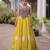 Parrot Roman Kutchi Gamthi Work Blouse With Gota Work Flared Lehenga