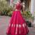 Pink Roman Kutchi Gamthi Work Blouse With Gota Work Flared Lehenga
