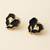 Elegant heart-shaped flower stud earrings for women