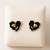 Elegant heart-shaped flower stud earrings for women