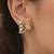 Butterfly stud earrings with pearls and crystals, elegant statement jewelry