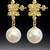 Crystal snowflake and pearl drop earrings, baguette cz stud, bridal jewellery, anti tarnish jewellery
