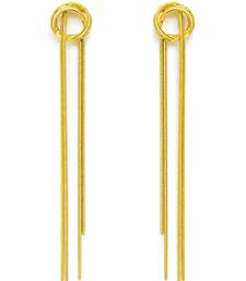 Knot stud earrings with long snake chain fringe tassel drop, elegant dangle style