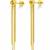 Knot stud earrings with long snake chain fringe tassel drop, elegant dangle style