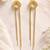 Knot stud earrings with long snake chain fringe tassel drop, elegant dangle style