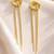 Knot stud earrings with long snake chain fringe tassel drop, elegant dangle style
