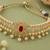 Pearl Choker Necklace Set for Women | Bridal Jewellery Set with Earrings | Red 