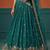 Women's Green Georgette Sequince Embroidered Lehenga Choli with Dupatta