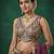 Women's Copper Brown Tissue Moti with Embroidered Lehenga Choli with Dupatta