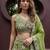 Women's Pista Tissue Woolen Embroidered Lehenga Choli with Dupatta