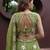 Women's Pista Tissue Woolen Embroidered Lehenga Choli with Dupatta